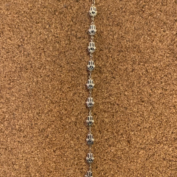 Evil  Eye Sterling Silver Hamsa - Picture 5 of 6
